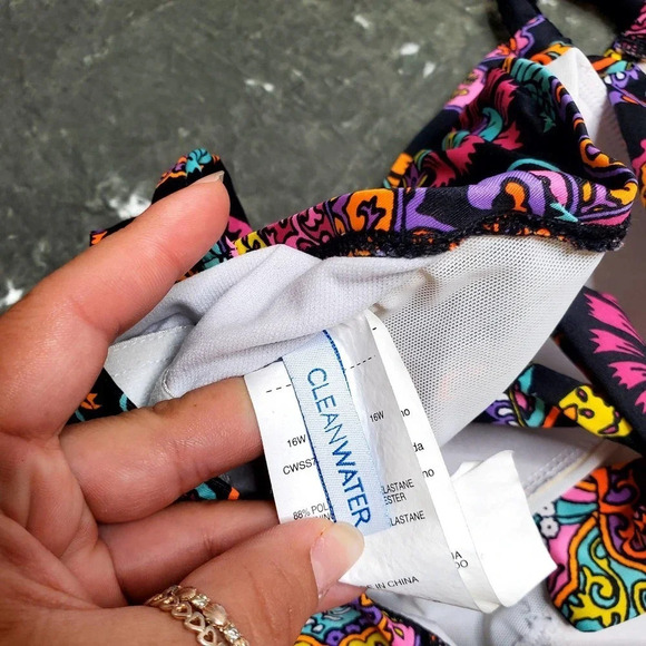 Clean Water Halter Vibrant Floral One-Piece Swimsuit - Picture 11 of 14